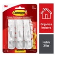 thumbnail image 3 of 3M Command Medium Utility Hooks Multi-Pack, 6 Per Pack, 3 Packs, 3 of 8