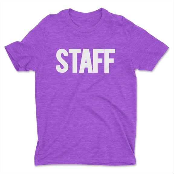 Screen Printed Men's Staff T-Shirt Front Back Print Tee Event Uniform Tshirt