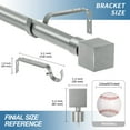 thumbnail image 3 of Urbanest 1" Wright Adjustable Curtain Rod, 28"-48", Pewter, 3 of 6