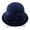 Navy, variant on Elegant Net Fabric Fisherman Hat for Women Woolen Autumn Winter Round Top