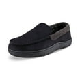 thumbnail image 2 of Haggar Men's Microsuede Slipper with Plaid Fleece Lining Black B4HP (8-9), 2 of 6