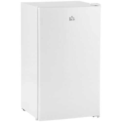 Mini Fridge with Freezer Single Door Compact Refrigerator Adjustable Thermostat Reversible Door for Dorm Office White