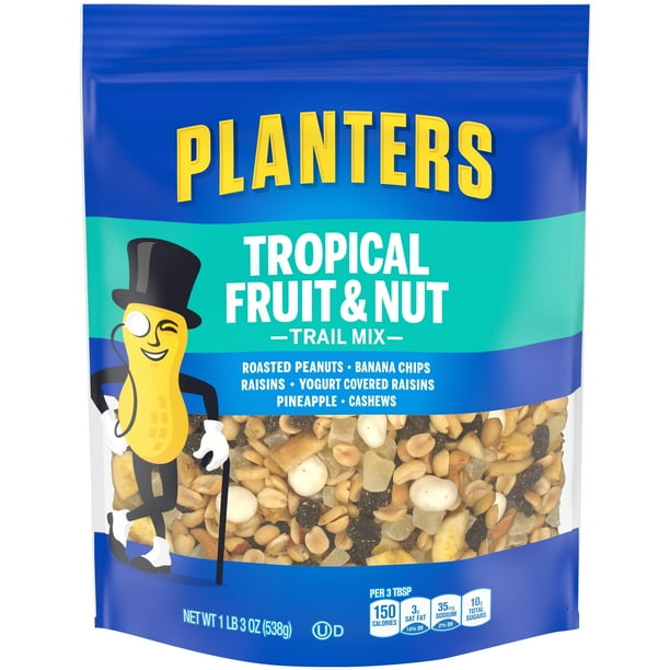 Planters Tropical Fruit & Nut Trail Mix with Roasted Peanuts, Banana