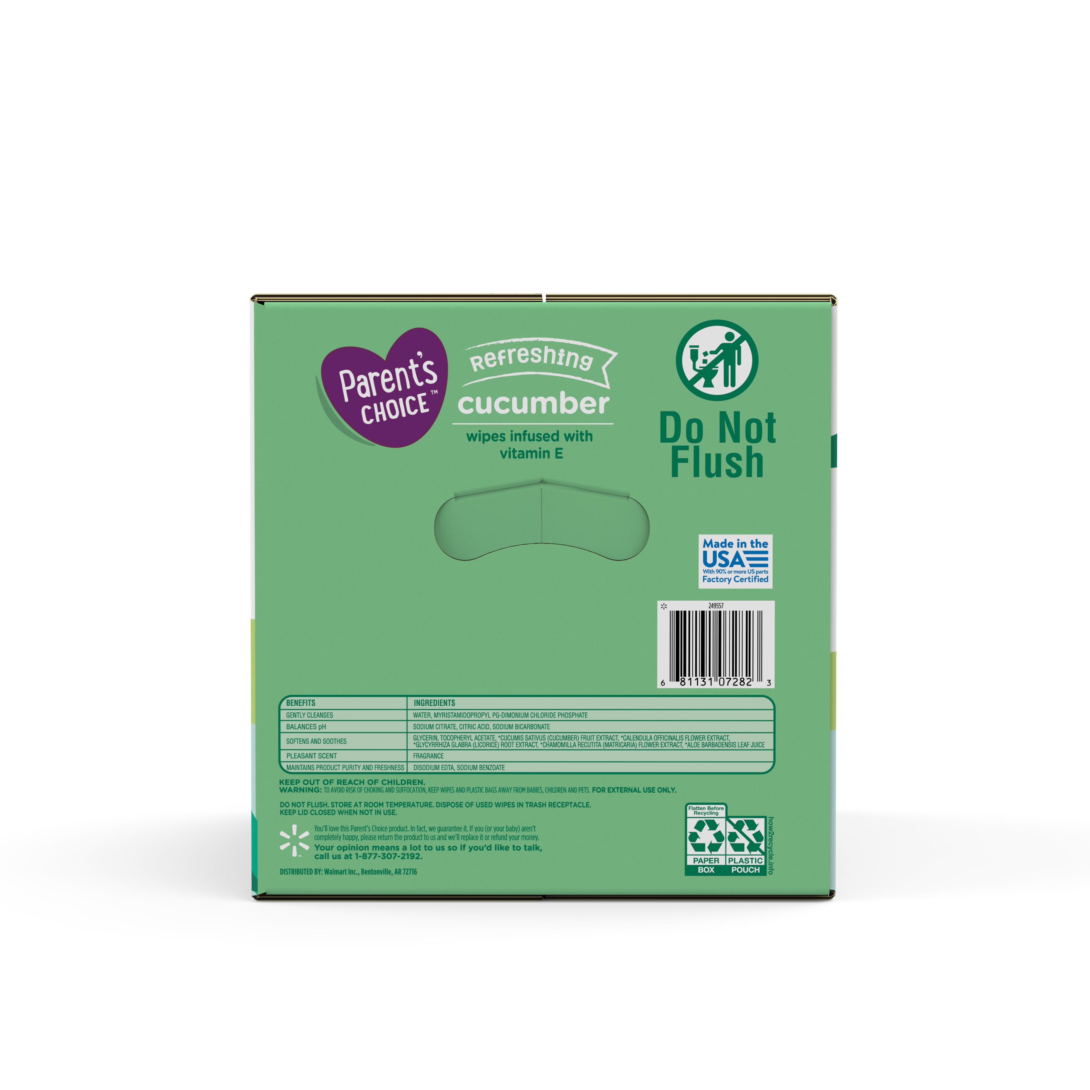 Toallitas húmedas para bebé Parent's Choice con aroma a pepino, 900 piezas (Selecciona para más opciones) 7