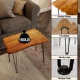 thumbnail image 4 of Organizedlife Solid Cedar Wood Coffee Table with 2 Handcrafted Root Stools, 27.6” Rustic Tea Table Set, Fully Assembled, 4 of 9