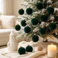 thumbnail image 7 of 15PCS Clearance! Green Jumbo Ball Shatterproof Christmas Ornament, Velvet Christmas Tree Balls Decorative Hanging Ornaments, Christmas Decorations, 7 of 7
