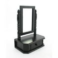 thumbnail image 4 of 8.5" x 14" x 20" Black Traditional Drawer  Table Mirror, 4 of 5