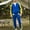 Blue, variant on Men's Tracksuits Colorblock Long Sleeve Zip Up Jacket and Drawstring Sweatpants Athletic Jogging Suits with Pockets