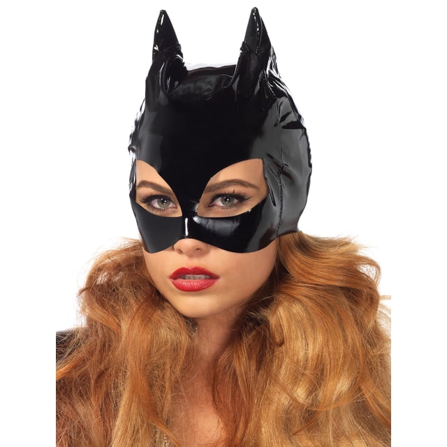 Máscara de Gato de Vinilo Negro Leg Avenue Talla Única