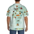 thumbnail image 5 of Daiia World Travel Map Men's Linen Shirts Short Sleeve Casual Shirts Button Down Shirt for Men Beach Summer Wedding Shirt-Small, 5 of 7