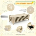 thumbnail image 3 of Daycare Cots, 6-Pack Stackable Nap Bed Cot with Easy Lift Corners, Portable Children Sleeping Cots for Preschool Classroom, Nursery, Ready-to-Assemble (Sand), 3 of 9