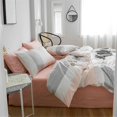 Boho Stripe Duvet Cover King Soft Cotton Geometric Stripe Comforter