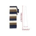 thumbnail image 2 of Corbatas de rayas para hombres INSPIRE CHIC para el Día del Padre, corbatas planas y delgadas de punto para negocios informales en azul oscuro, beige y marrón, talla única, 2 of 4