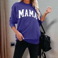 thumbnail image 2 of Nugftut Sweatshirts for Women Letter Printed Plain Sweatshirts Crew Neck Long Sleeve Casual Loose Pullover Top, 2 of 5
