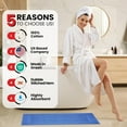 thumbnail image 4 of Premium Cotton Banded Blue Bath Mats Pack of 2, 22x34 inches [Not a Bathroom Rug] - Infinitee Xclusives, 4 of 11