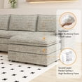 thumbnail image 2 of Modular Sectional Sofa with Movable Ottoman, L-Shaped Chenille Cloud Couch, 2 of 2