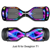 Hover Board Skin for Self-Balancing Sticker Decals Electric Scooter Smart Balancing Scooters Vinyl Cover-Light Waves, Compatible with Swagtron T1