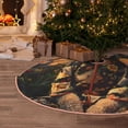 thumbnail image 6 of Daiia Flower Field Poodle Drawing Merry Christmas Tree Skirt , Xmas Large Lace-up Tree Skirt, Santa Snowflakes Rustic Home Decorations New Year Party Farmhouse Decor-48", 6 of 7