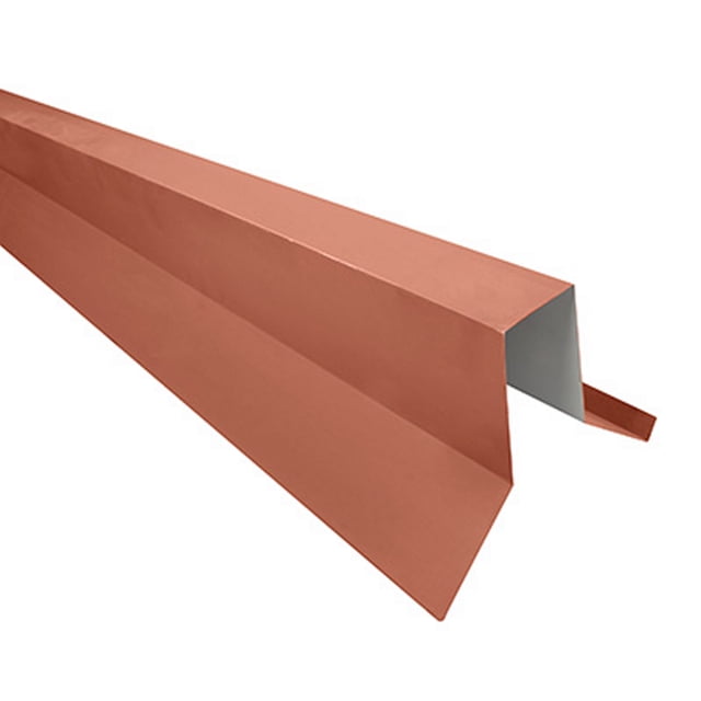 lámina cumbrera rojo en metal de 305 x 20 x 19 cm