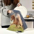 thumbnail image 6 of SKYSONIC 1 pack Running Horse Kitchen Dish Towels,Dishcloths,Absorbent Soft Towels Hand Towels, 18" x 28", 6 of 7