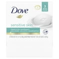 thumbnail image 7 of Dove Beauty Bar More Moisturizing Than Bar Soap Sensitive Skin With Gentle Cleanser for Softer Skin, Fragrance Free, Hypoallergenic 3.17 oz, 3 Bars, 7 of 7