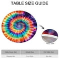 thumbnail image 6 of Rainbow Tie Dye Mandala Pattern Round Fitted Tablecloth with Elastic Edge,Dining Table Cover Waterproof,Outdoor Round Tablecloth for Camping,Dining,Indoor and Outdoor, 6 of 7