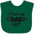 thumbnail image 3 of Inktastic I Love My Dad with Hearts Boys or Girls Baby Bib, 3 of 4