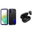 thumbnail image 1 of BD Tough Rugged Cover Designed for Samsung Galaxy A54 5G Case - (Black/Blue) Impact Resistant Hybrid Protector Stand Case with Noise-Cancelling Wireless Earbuds with Charging Case, 1 of 4