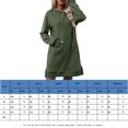 thumbnail image 2 of Vestido con abertura lateral y capucha, ajuste holgado, traje diario con hombros caídos para mujer Kuymtek Verde oscuro T XL para Mujer, 2 of 6