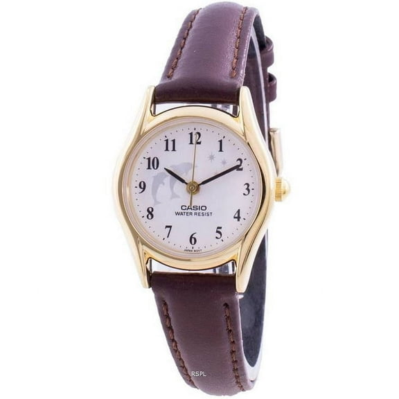 Womens Brown Leather Analog Watch LTP1094Q-7B9