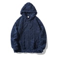 thumbnail image 6 of Zysthvn Fleece Women Hoodies Pullover Drawstring Winter Casual Ladies Sweatshirts Long Sleeve Lightweight with Pockets Solid Loose Fit Tops, 6 of 10