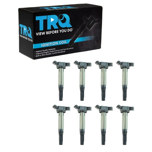TRQ Ignition Coil Set of 8 Kit for Toyota Land Cruiser Sequoia Tundra ICA65508