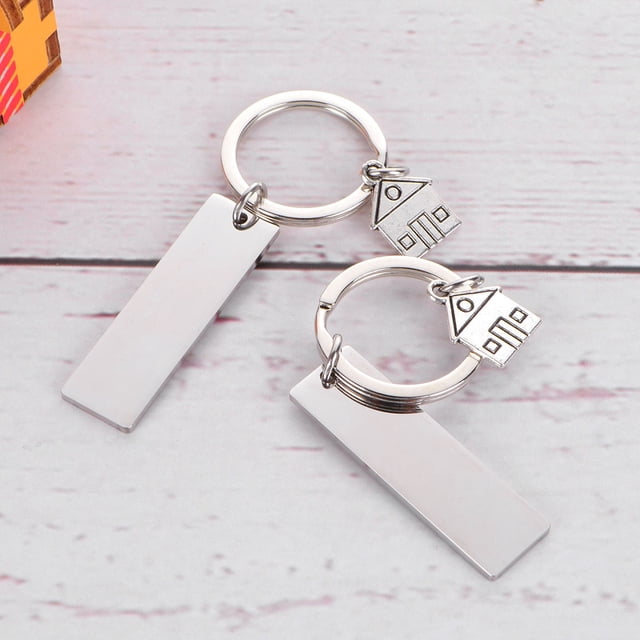 AURARMLET 2Ud Llavero De Acero Inoxidable Con Ideal Para Regalo De Bienvenida A Nuevo Hogar