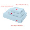 thumbnail image 3 of Blue Blue Three-Piece Fiber Bath Towel Set 70X140Cm 27.5X55 Inch Absorbent Embossed Bear Design For Bath And Beach, 3 of 6
