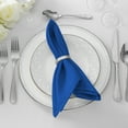 thumbnail image 6 of Lann's Linens Set of 12 Reusable Cloth Dinner Napkins, 17-inch Polyester Fabric Napkins for Holiday, Wedding and Event, Machine Washable, Royal Blue, 6 of 9