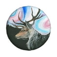 thumbnail image 2 of DouZhe Waterproof Spare Tire Cover, Watercolor Christmas Deer Prints Adjustable Wheel Covers Fit for Jeep Trailer RV SUV Car, 17 inch, 2 of 7