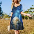 thumbnail image 2 of Thème Planète Terre de l'Espace. Robe Sans Manches Robe de Bal Robes de Soirée Femmes, 2 of 4