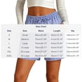 thumbnail image 2 of Bosfbaoi Women's Striped Shorts Elastic Waist Drawstring Shorts Summer Loungewear Shorts with Pockets, 2 of 6