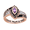 Rose Gold Plated, variant on Marquise Birthstone Women's Class Ring Sterling Silver for High School or College Graduation