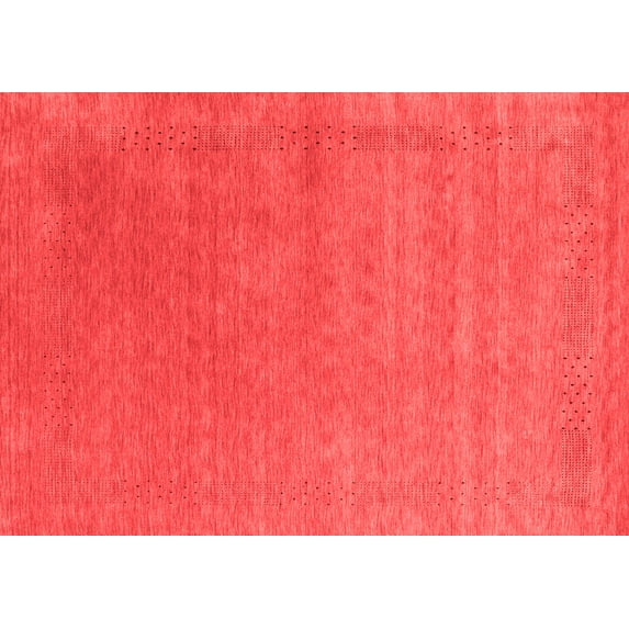 Ahgly Company Indoor Rectangle Abstract Red Contemporary Area Rugs, 5' x 7'