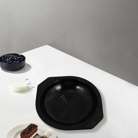 KONTONTY Casserole Tray Thickened Pot Base Heat Resistant Melamine Tray for Kitchen Use Black