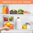 thumbnail image 3 of Fridge Drawers - Clear Stackable Pull Out Refrigerator Organizer Bins - Food Storage Containers for Kitchen, Freezer, Vanity & Fridge (3 Pack | 1 Large, 2 Small Stackable Drawer Bins) Transparent 3, 3 of 5