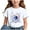 White, variant on Baby and Toddler Girls Short Sleeve T-Shirts Cotton Crewneck Shirts Basic Tees Summer Casual Tops