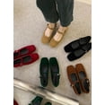 thumbnail image 4 of Nuevos zapatos Mary Jane rojos y negros para mujer, zapatos de vestir de tacón bajo de cuero de alta calidad, zapatos de mujer con punta cuadrada y correa de hebilla poco profunda, 4 of 5