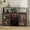black, variant on Coffee Bar Cabinet, Liquor Cabinet, Wine Bar Cabinet with LED light, Home Coffee Cabinet with Wine and Glass Rack, Kitchen Buffet Sideboard with Storage Shelves, Freestanding Liquor Cabinet for Kitche
