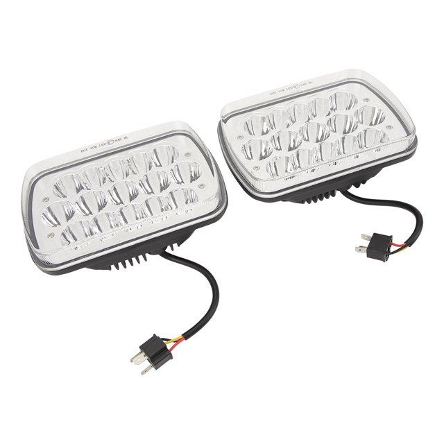 Faro LED De 2 Uds., 7 Pulgadas, 45W, Faro Cuadrado De Alto Brillo Para Wrangle Comanche Cherokee