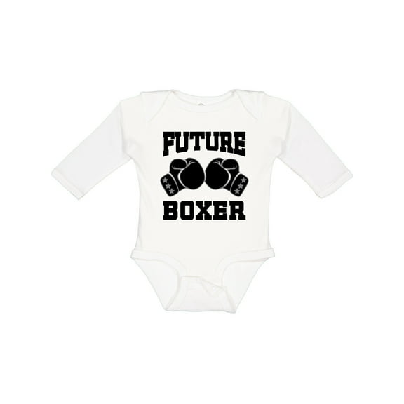 Inktastic Boxing Future Boxer Boys or Girls Long Sleeve Baby Bodysuit