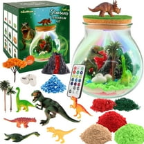 CandWuom Dinosaurs Terrarium Kit for Kids - Birthday Gift for Boy Age 4 5 6 7 8-12 Year Old - DIY Dino Toys for Boys - Arts and Crafts Kit for Kids