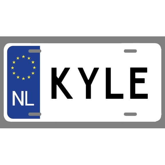 Kyle Name Euro Style License Plate Tag Vanity Novelty Metal | UV Printed Metal | 6-Inches By 12-Inches | Car Truck RV Trailer Wall Shop Man Cave | NP1144