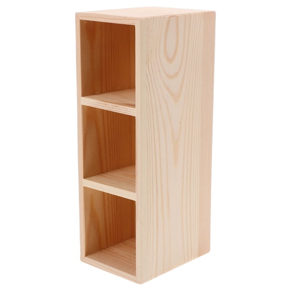 FRCOLOR Wood Pen Holder Pencil Cup For Desk Remote Control Holder Caddy Organizer Desktop Storage With 3 Compartments For Office Supplies